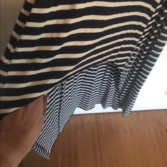 BCBG Max Azria Navy Blue & White Stripes Dress - Picture 5 of 8